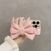 Leather Bow Stand iPhone Case